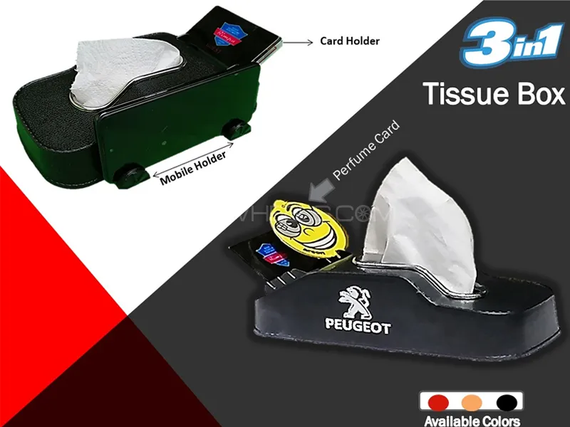 Peugeot Dashboard 3 In 1 Tissue Box Mobile Holder Card Holder Image-1