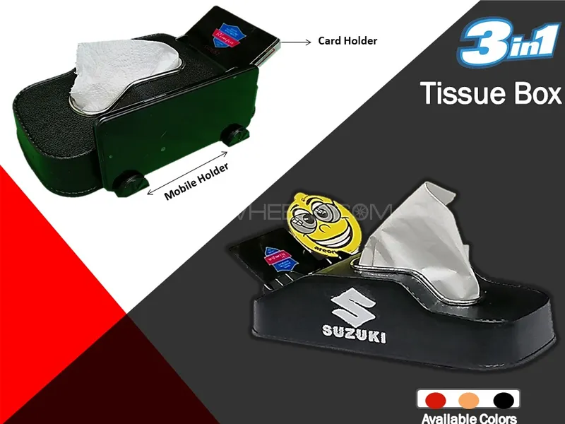 Suzuki Dashboard 3 In 1 Tissue Box Mobile Holder Card Holder Image-1