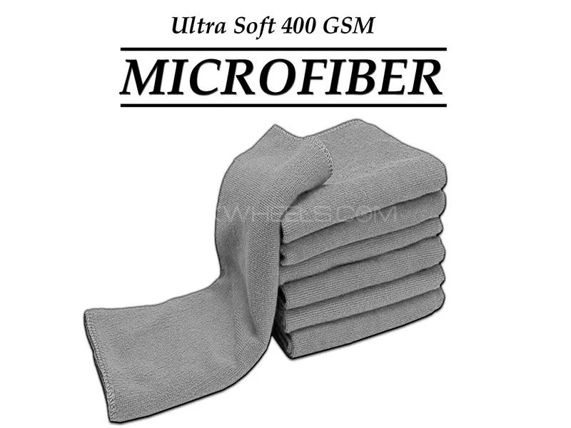 Ultra Soft MicroFiber Towel 400 GSM | 30x60cm | Grey - Pack Of 7 Image-1