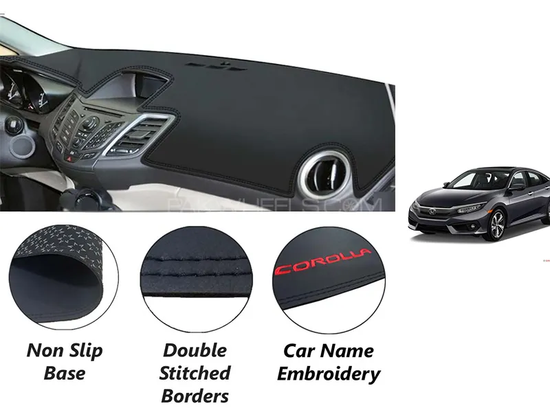 Honda Civic 2016-2022 Leatherette Dashboard Cover | Non Slip | Water Proof  Image-1