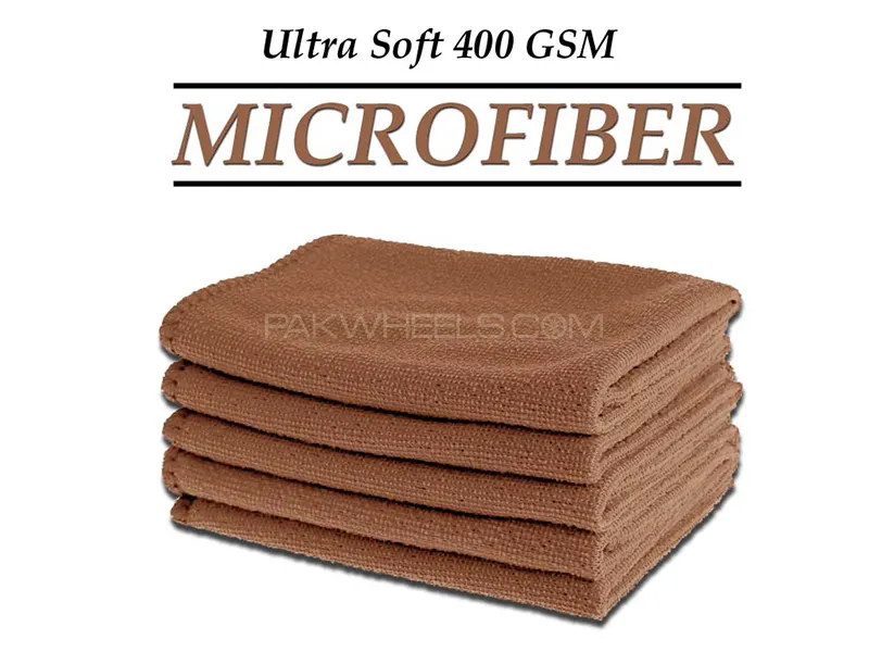 Microfiber Towel Ultra Soft 400GSM - Brown - Pack Of 5 Image-1
