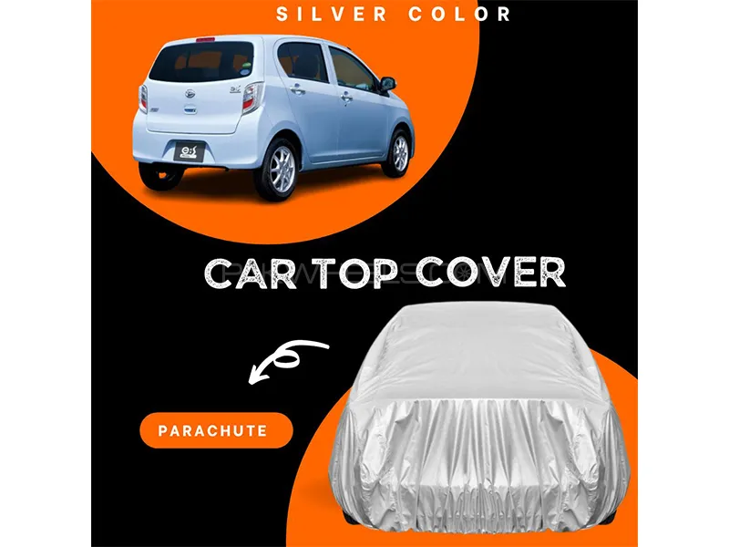 Daihatsu Mira 2006-2017 Parachute Silver Car Top Cover Image-1