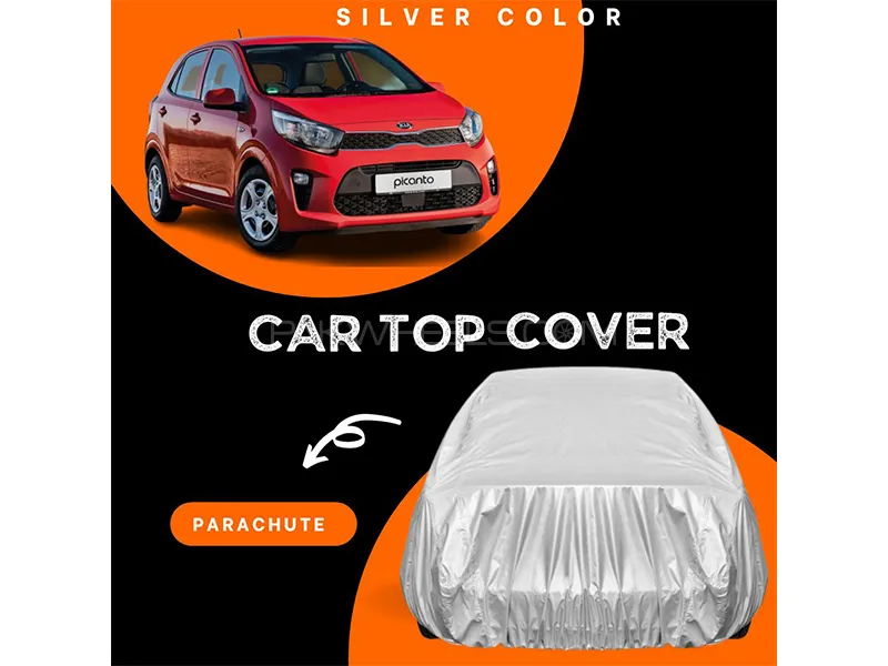 Kia Picanto 2019-2022 Parachute Silver Car Top Cover Image-1