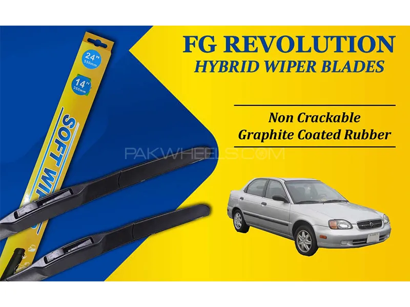 Suzuki Baleno 1998-2005 FG Wiper Blades | Hybrid Type | Graphite Coated Rubber Image-1