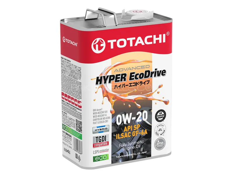 Totachi 0w20 API SP GF6A Hyper Eco Drive Full Synthetic Oil 4L Image-1