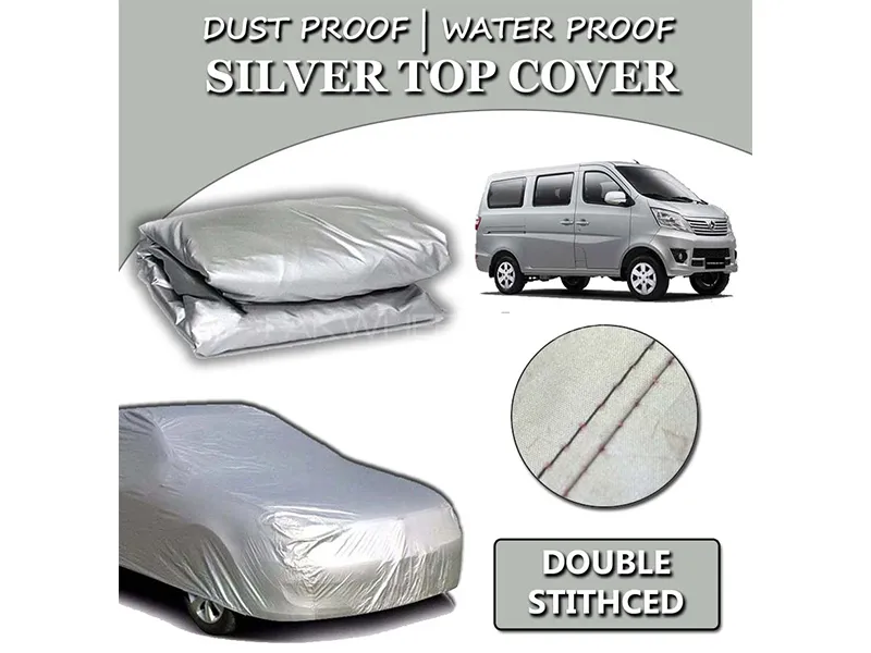 Changan Karvaan 2018-2023 Parachute Silver Car Top Cover | Heat Proof | Double Stitched Image-1