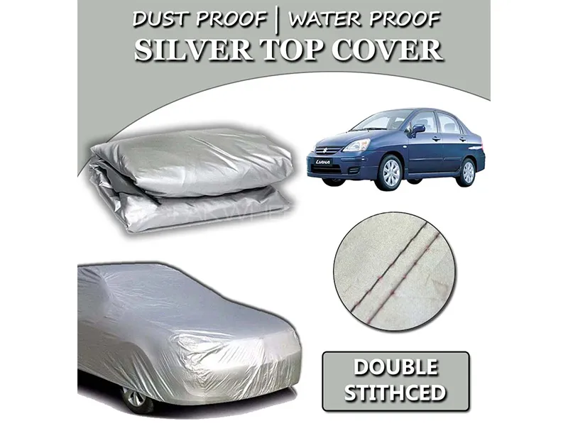Suzuki Liana 2006-2014 Parachute Silver Car Top Cover | Heat Proof | Double Stitched Image-1