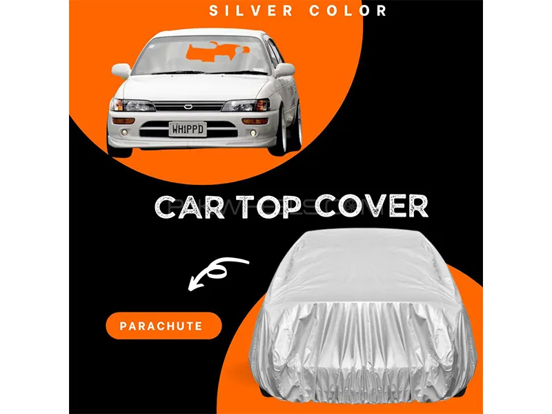 Toyota Indus Corolla 1994-2002 Parachute Silver Car Top Cover Image-1