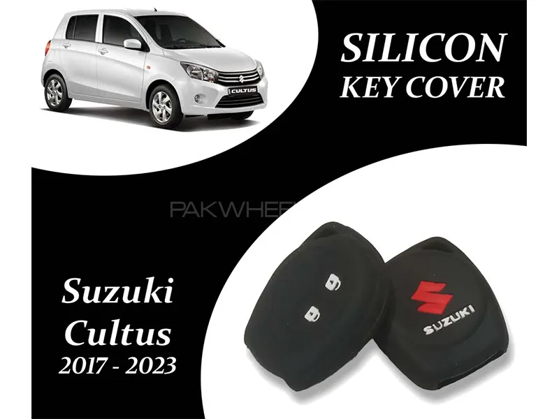 Suzuki Cultus 2017-2023 Key Cover | Silicone | Black | Pack Of 2 Image-1