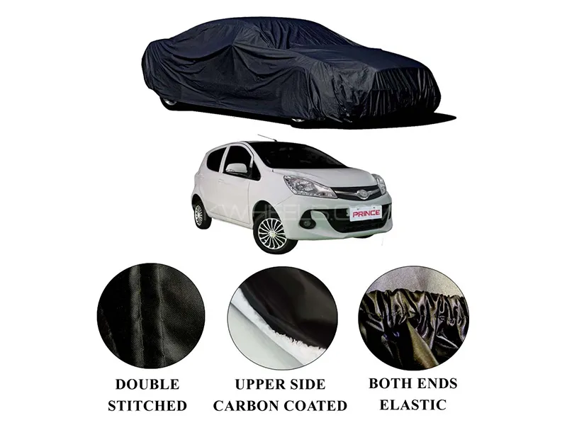 Prince Pearl 2020-2023 Polymer Carbon Coated Car Top Cover | Double Stitched | Water Proof Image-1