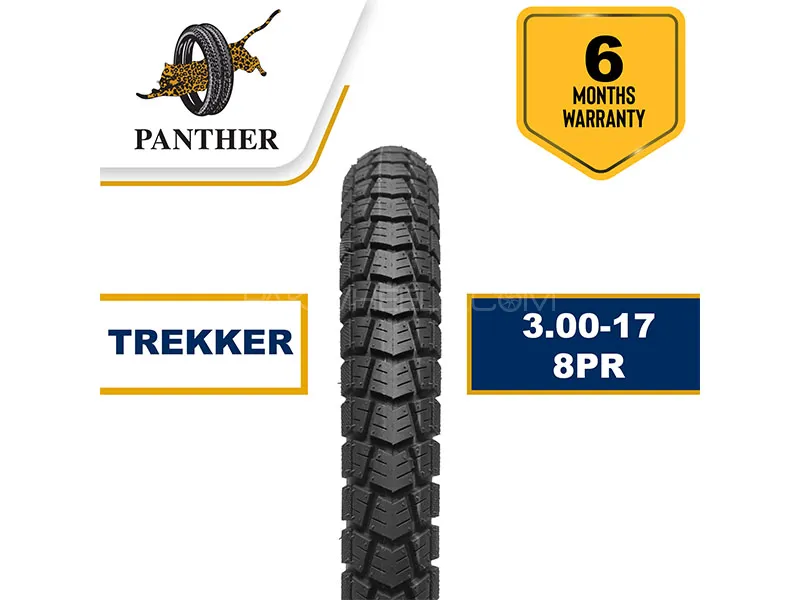 Panther Trekker 3.00-17 Rear 8 Ply CG125cc Motorcycle Tyre With Tube  Image-1