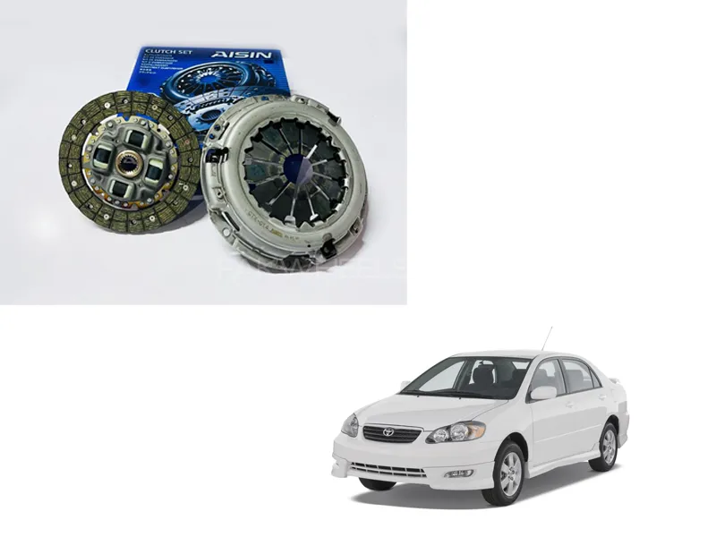 Toyota Corolla 2002-2008 Clutch Plate Pressure Plate Set Aisin Japan Image-1