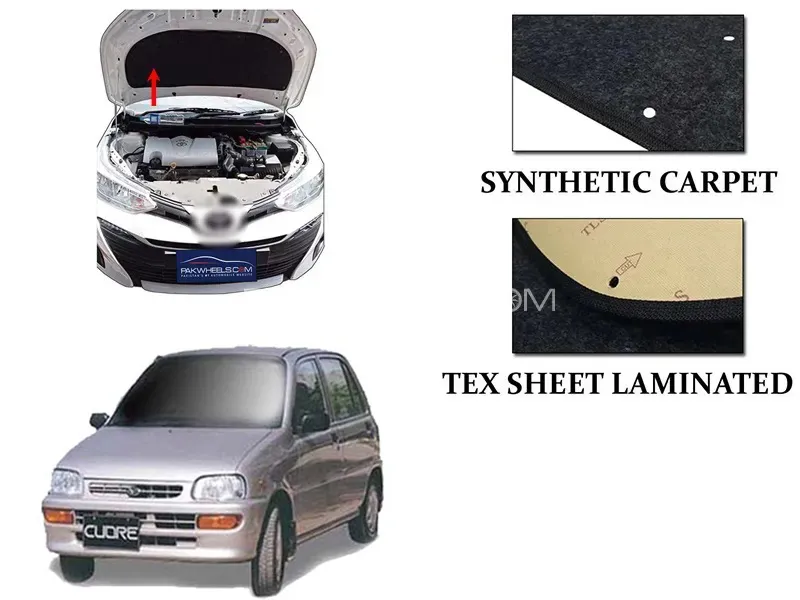 Daihatsu Cuore 2000-2012 Bonnet Insulator Namda |Dual Layer  Image-1