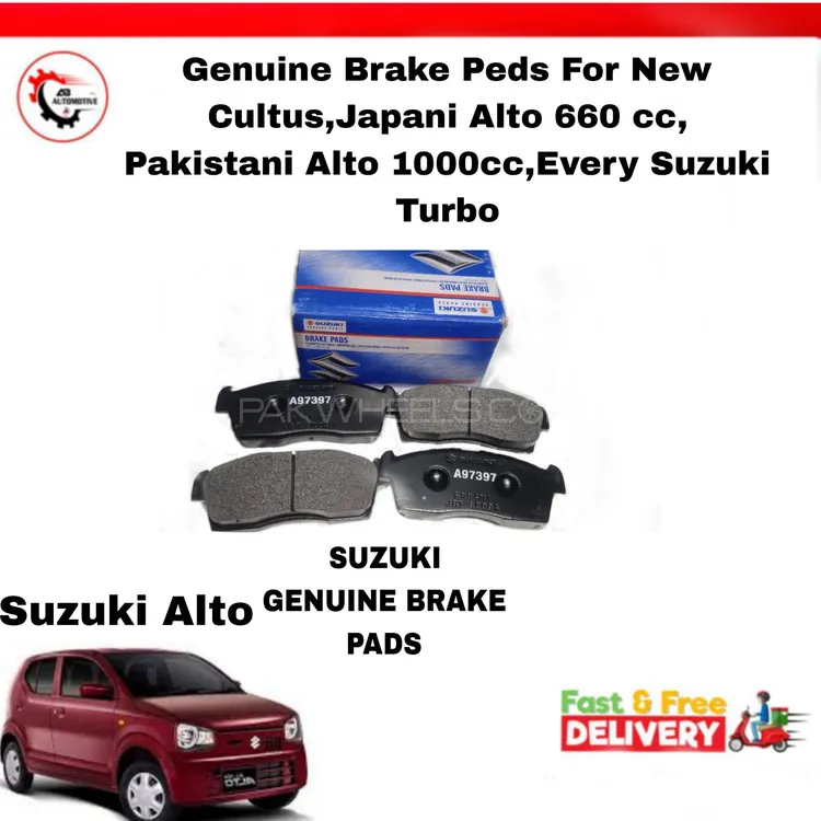Suzuki Genuine Brake Pads For Alto , Cultus & Wagon R Japani Image-1