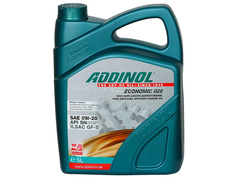 Addinol Economic 0W-20 ILSAC GF-6 Engine Oil - 4 Litre Image-1