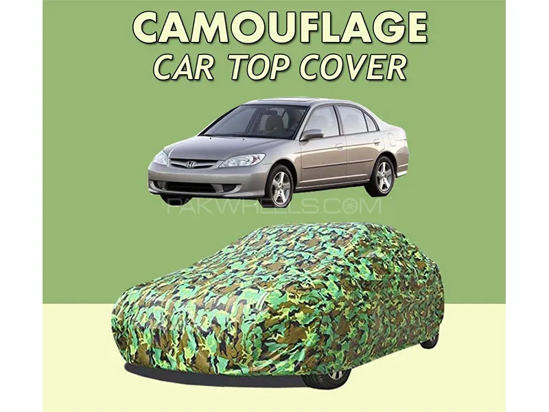 Honda Civic 2002-2006 Top Cover | Camouflage Design Parachute | Double Stitched | Dust Proof | Water