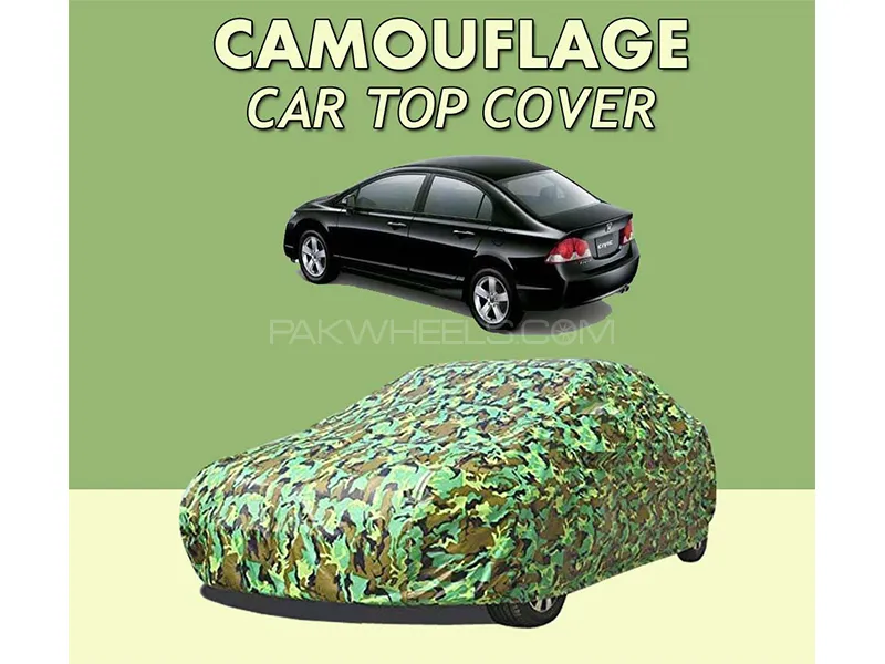 Honda Civic 2006-2012 Top Cover | Camouflage Design Parachute | Double Stitched | Dust Proof | Water Image-1