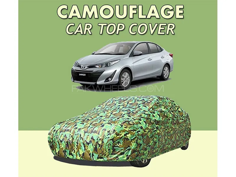 Toyota Yaris 2020-2023 Top Cover | Camouflage Design Parachute | Double Stitched | Dust Proof | Wate Image-1