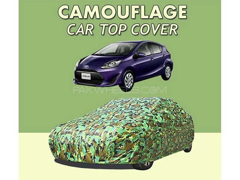 Toyota Aqua 2013-2023 Top Cover | Camouflage Design Parachute | Double Stitched | Dust Proof | Water