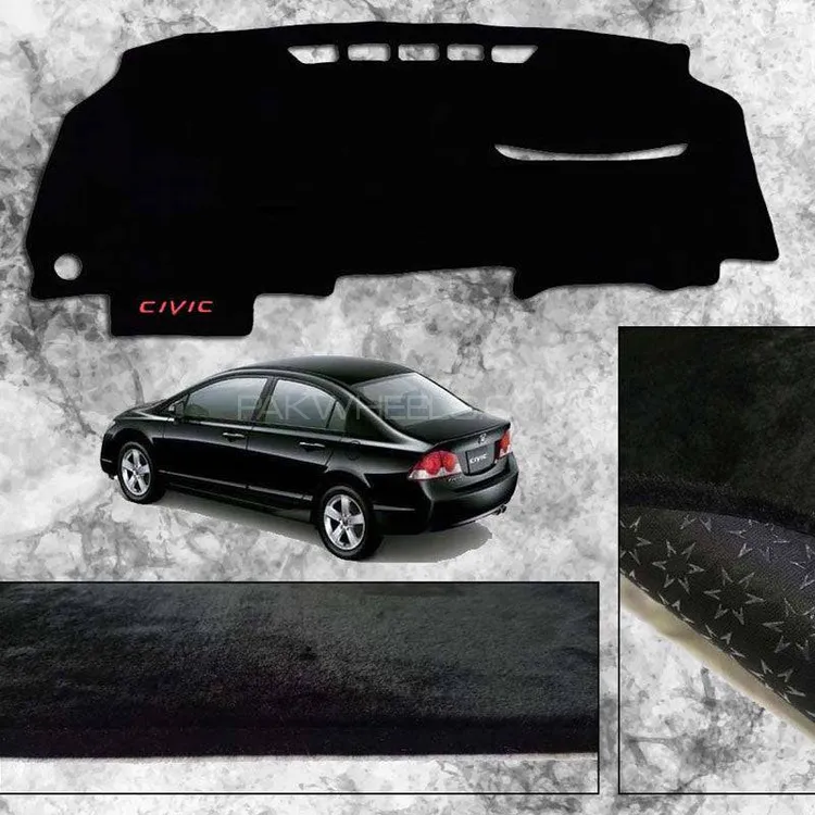 Honda Civic 2007-2012 Non Slip Velvet Dashboard Cover Image-1