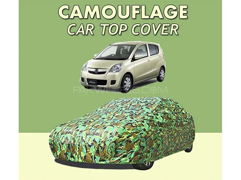 Daihatsu Mira 2007-2023 Top Cover| Camouflage Design Parachute | Double Stitched | Water Proof Image-1