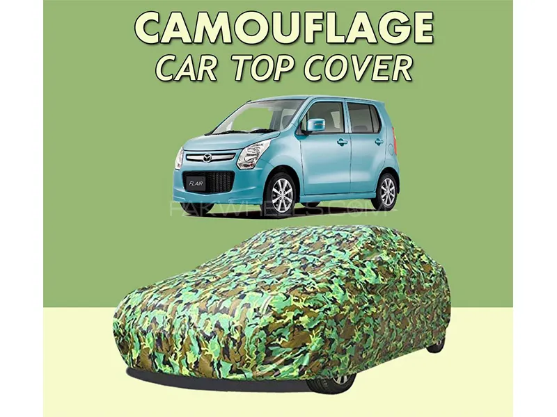 Mazda Flair 2017-2023 Top Cover| Camouflage Design Parachute | Double Stitched | Water Proof Image-1