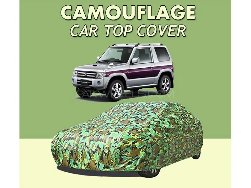 Mitsubishi Mini Pajero 1994-2012 Top Cover| Camouflage Design Parachute | Double Stitched | Water Pr Image-1
