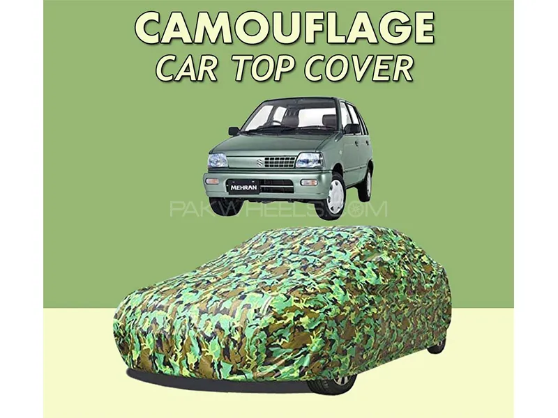 Suzuki Mehran 1988-2019 Top Cover| Camouflage Design Parachute | Double Stitched | Water Proof Image-1