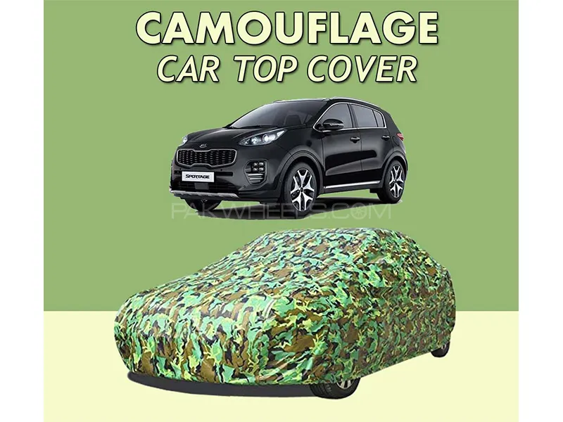 Kia Sportage 2019-2023 Top Cover| Camouflage Design Parachute | Double Stitched | Water Proof Image-1