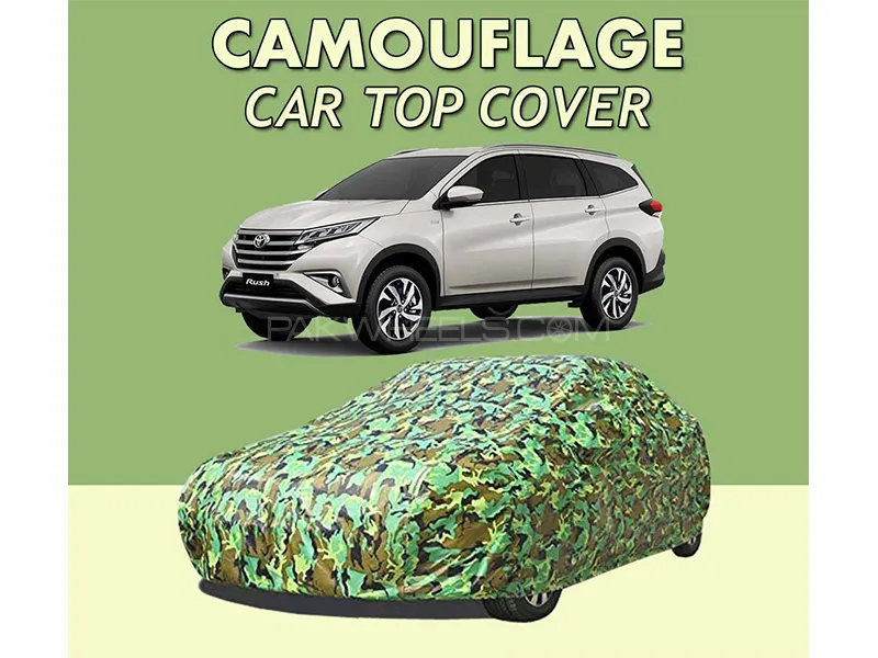 Toyota Rush 2018-2023 Top Cover| Camouflage Design Parachute | Double Stitched | Water Proof Image-1