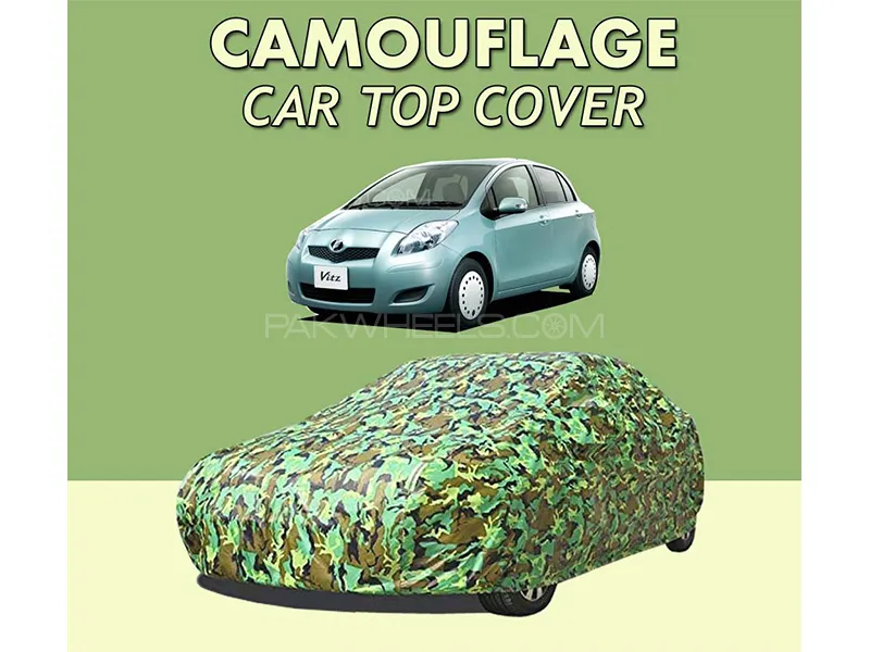Toyota Vitz 2005-2010 Top Cover| Camouflage Design Parachute | Double Stitched | Water Proof Image-1