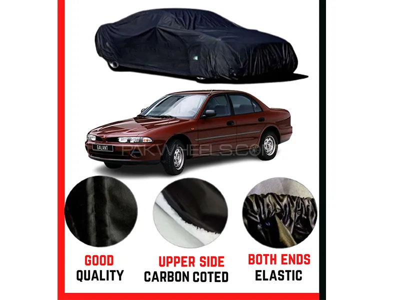 Mitsubishi Galant Polymer Coated Top Cover | Waterproof | Double Stitched | Black  Image-1