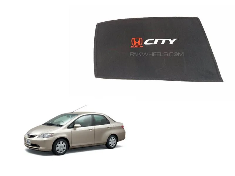Honda City 2004 Fix Side Shade With Logo Black UV Protection Heat Protection