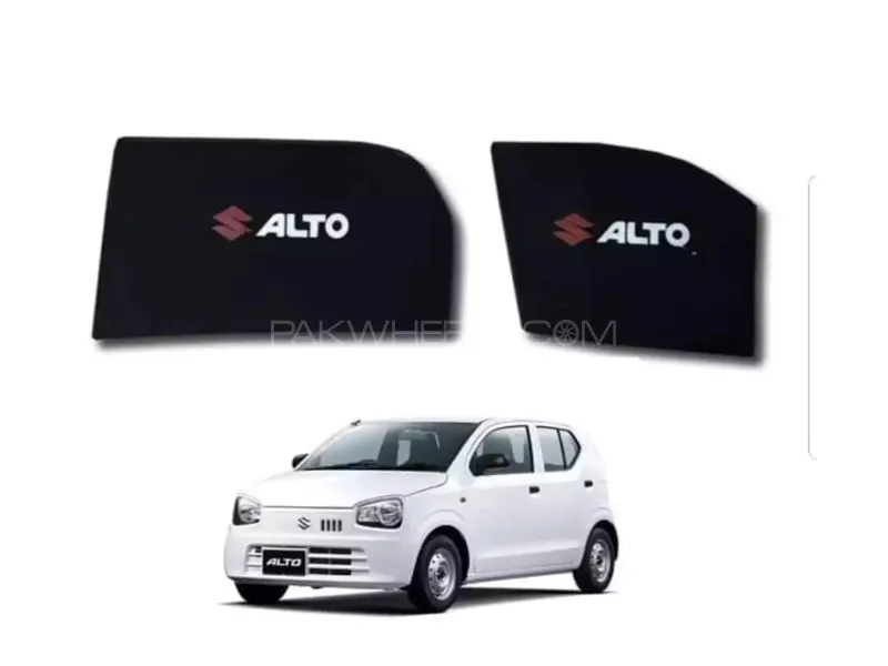 Suzuki Alto 600cc 2018-2022 Fix Side Shade With Logo Black UV Protection Heat Protection Image-1