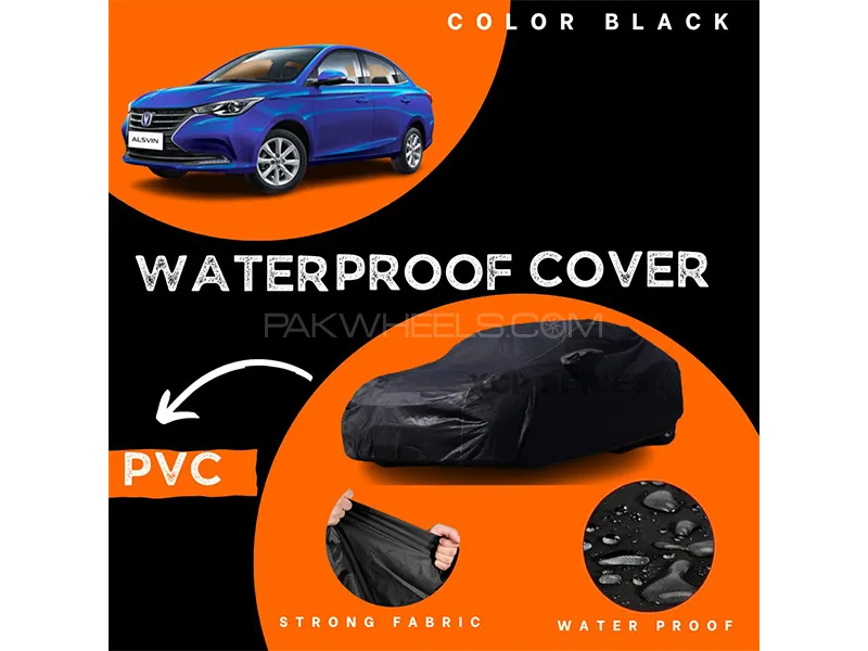 Changan Alsvin 2021-2023 Polymer Coated Top Cover | Waterproof | Double Stitched | Black  Image-1