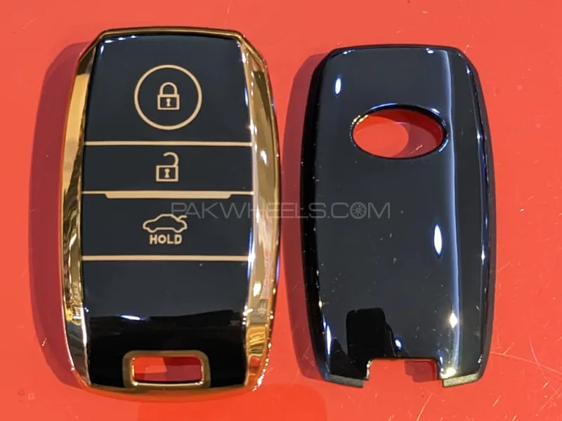 Kia Sportage Glossy Black Car Key Case Cover  Image-1