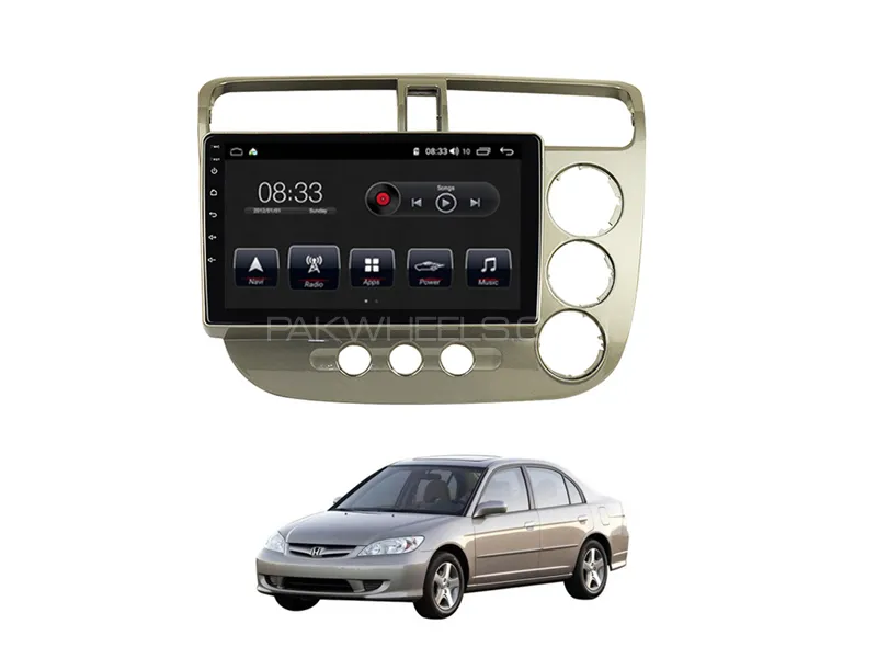 Honda Civic 2002-2005 Android Screen Panel IPS Display 9 inch - 2 GB Ram/32 GB Rom Image-1