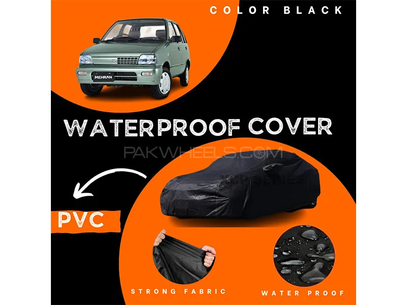 Suzuki Mehran 1988-2019 Polymer Coated Top Cover | Waterproof | Double Stitched | Black 