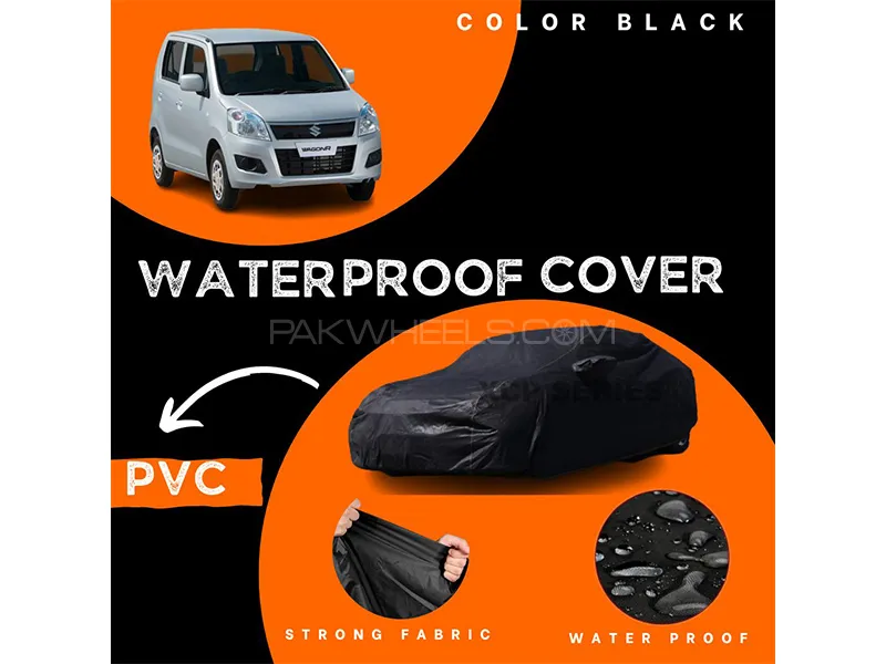 Suzuki Wagon R 2014-2023 Polymer Coated Top Cover | Waterproof | Double Stitched | Black  Image-1