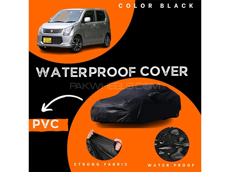 Suzuki Wagon R Japnese Polymer Coated Top Cover | Waterproof | Double Stitched | Black  Image-1