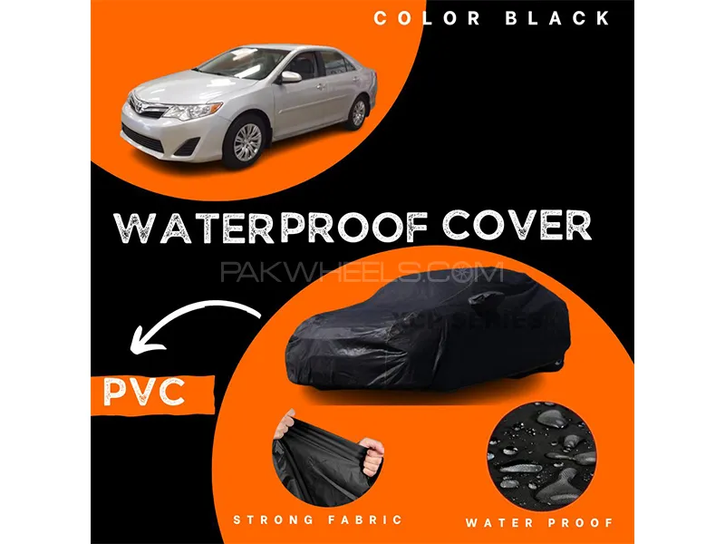Toyota Camry 2011-2017 Polymer Coated Top Cover | Waterproof | Double Stitched | Black  Image-1