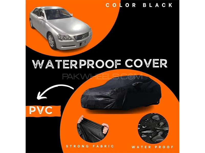 Toyota Mark X 2004-2009 Polymer Coated Top Cover | Waterproof | Double Stitched | Black  Image-1