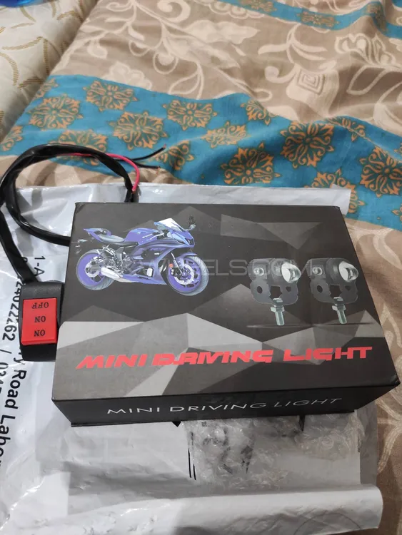 Mini driving lights for bike and jeep including switch Image-1