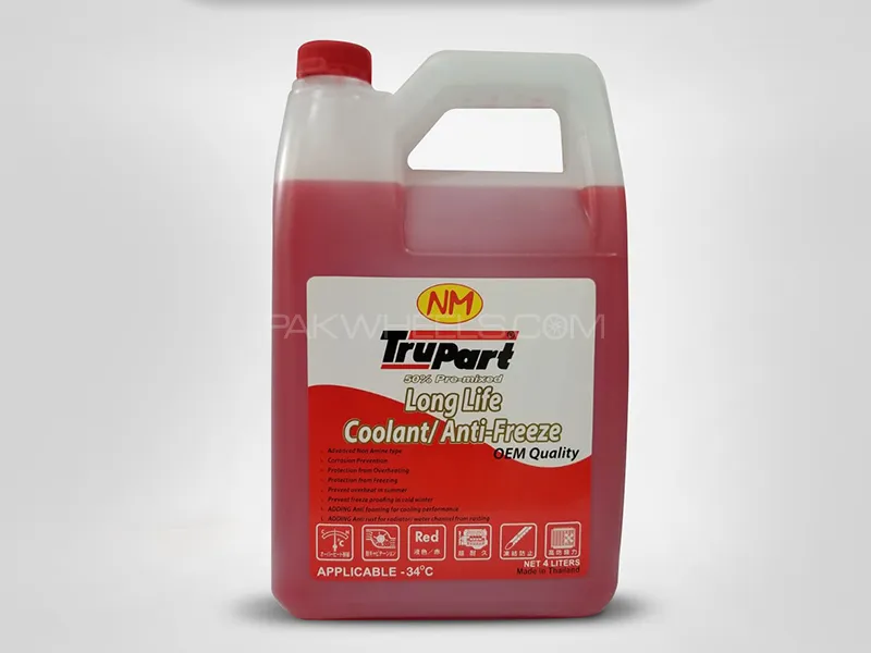 TruPart Antifreeze Coolant Red - Made In Thailand - 4L Image-1
