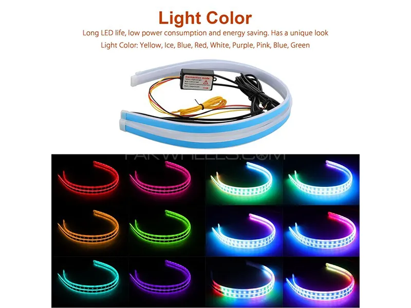 RGB DRL LED Light Headlight Strip With Remote | LED lights  RGB DRL LED Light Headlight Strip With Remote | LED lights  Image-5