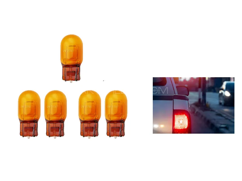 T20 Single Point Parking Brake Indicator Chiyoda Bulb Amber 5pcs Image-1