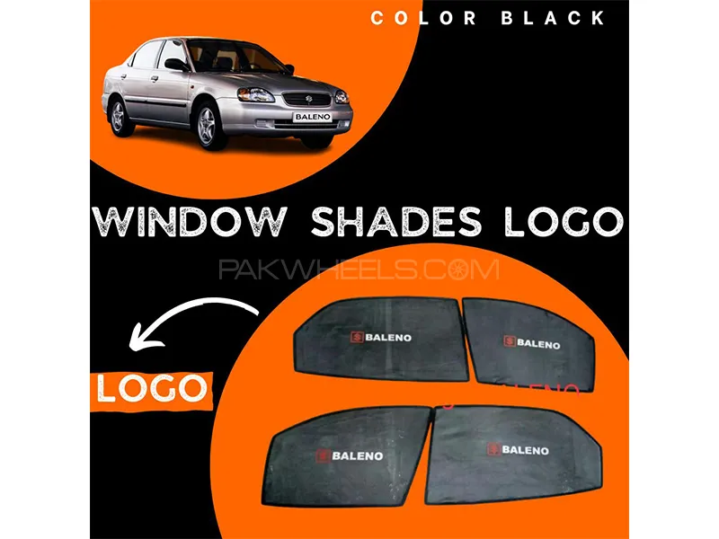 Suzuki Baleno 1998-2005 Car Door Logo Shades - 4 Pcs Image-1
