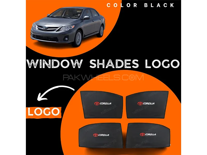 Toyota Corolla 2010-2014 Car Door Logo Shades - 4 Pcs Image-1