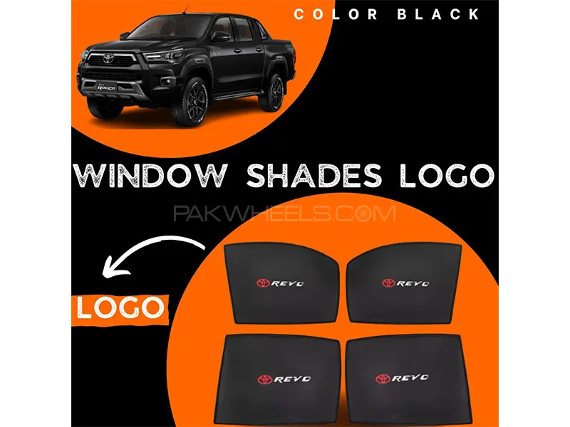 Toyota Revo 2018-2023 Car Door Logo Shades - 4 Pcs Image-1
