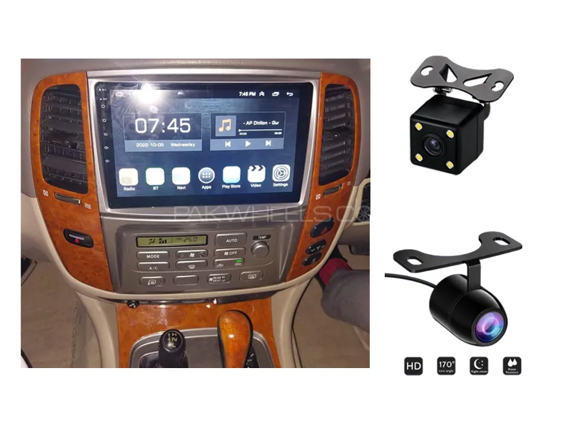 Toyota Land Cruiser 2002-2006 Android Screen Panel With Free 2 Cameras IPS Display 10 inch 1-16 GB Image-1